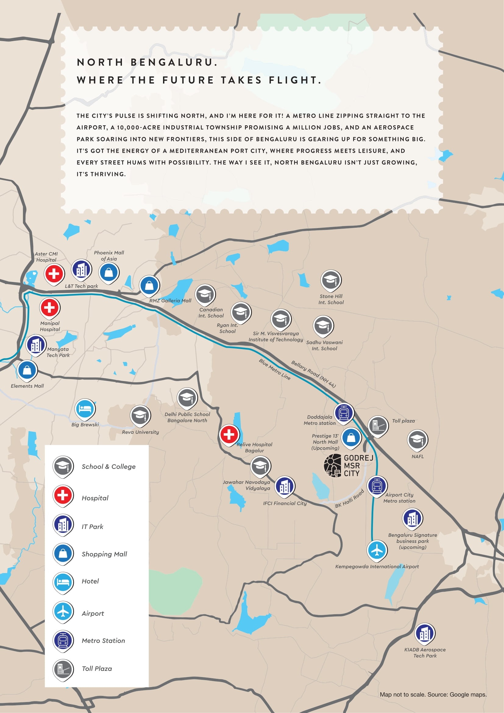 Featured Image of Godrej MSR City Location Map