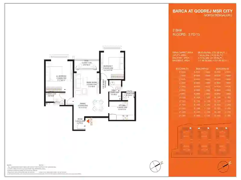 Featured Image of Godrej MSR City 2 BHK Floor Plan