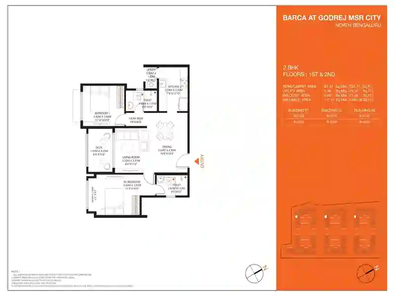 Featured Image of Godrej MSR City 2 BHK Floor Plan
