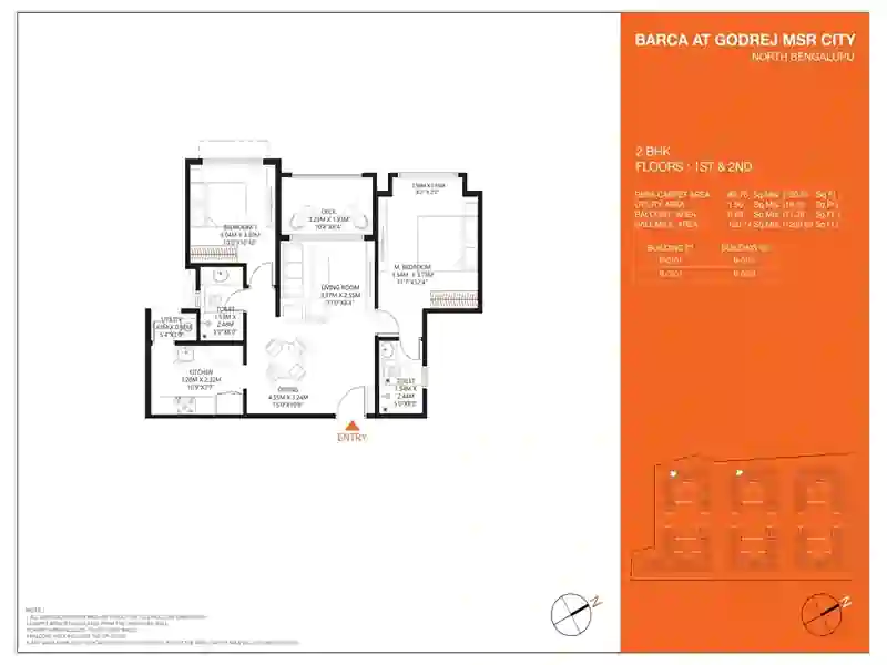 Featured Image of Godrej MSR City 2 BHK Floor Plan
