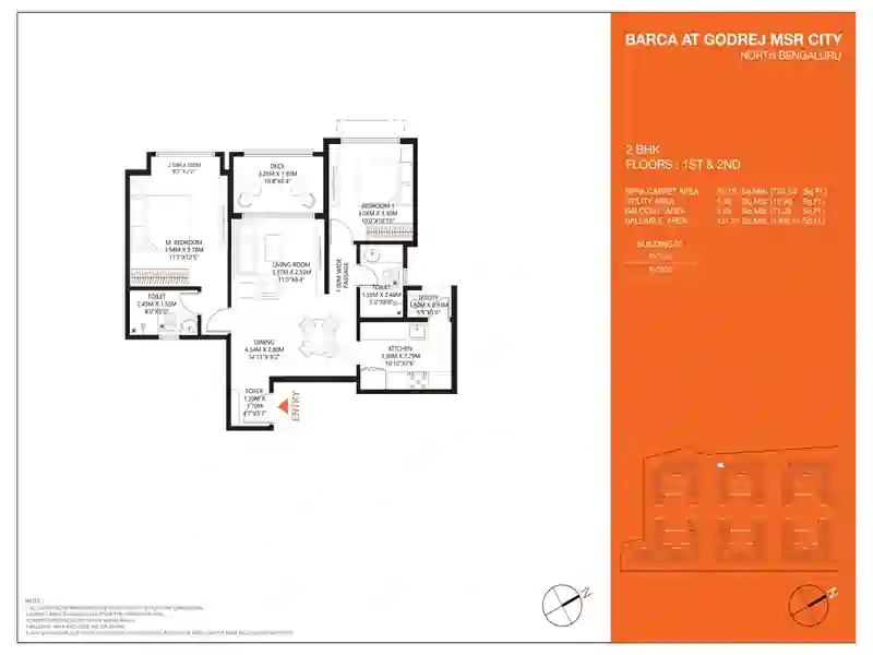 Featured Image of Godrej MSR City 2 BHK Floor Plan