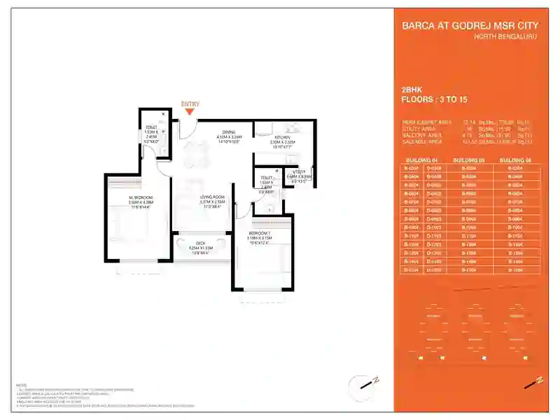 Featured Image of Godrej MSR City 2 BHK Floor Plan