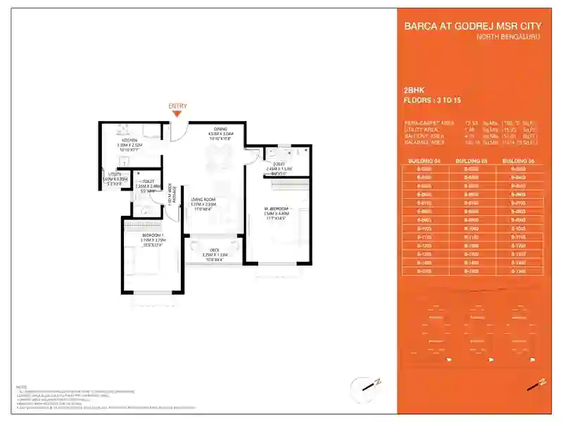 Featured Image of Godrej MSR City 2 BHK Floor Plan