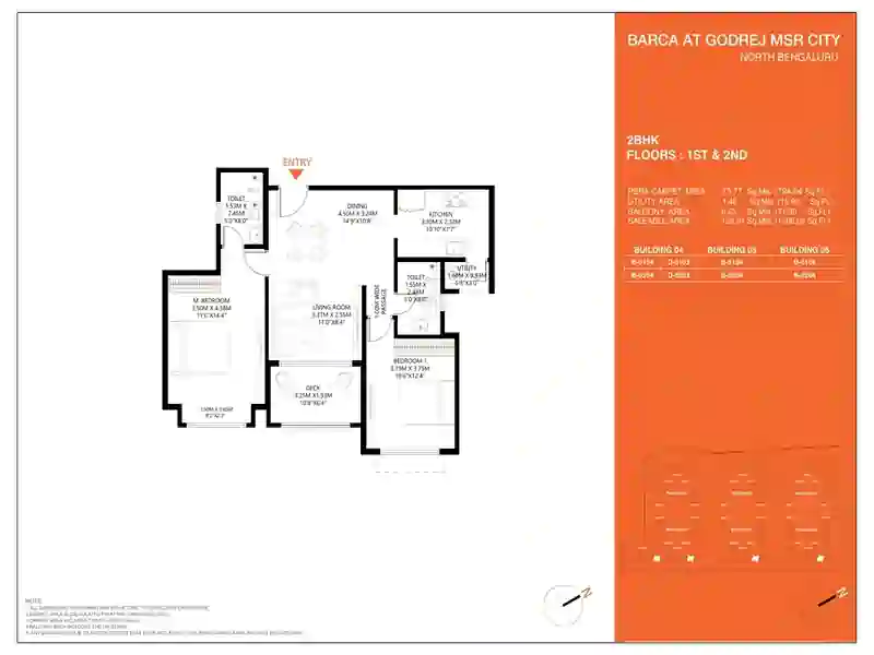 Featured Image of Godrej MSR City 2 BHK Floor Plan