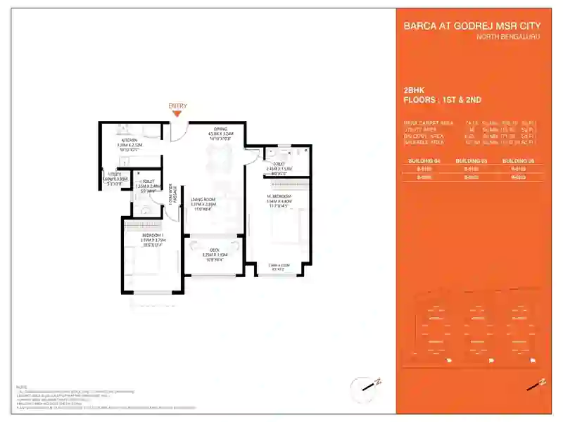 Featured Image of Godrej MSR City 2 BHK Floor Plan