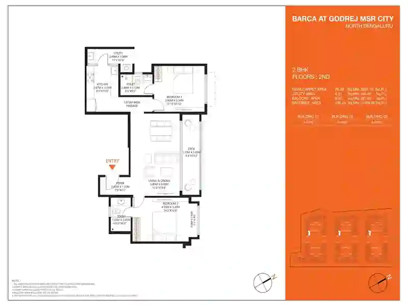 Featured Image of Godrej MSR City 2 BHK Floor Plan