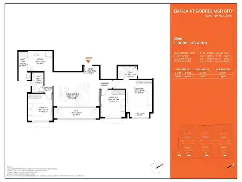 Featured Image of Godrej MSR City 3 BHK Floor Plan