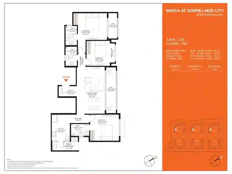 Featured Image of Godrej MSR City 3 BHK Floor Plan