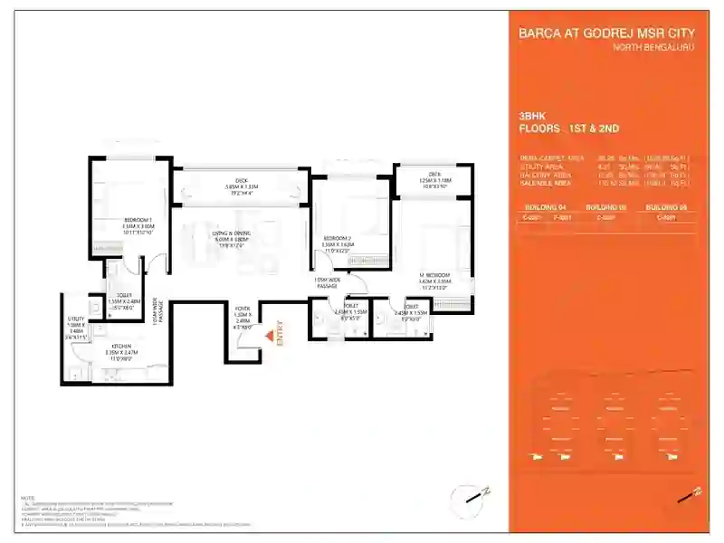 Featured Image of Godrej MSR City 3 BHK Floor Plan