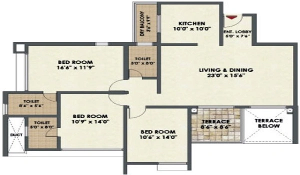 Featured Image of Godrej Whitefield 3.5 BHK Floor Plan