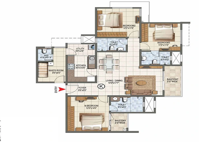 Featured Image of Godrej Nest 4 BHK Floor Plan